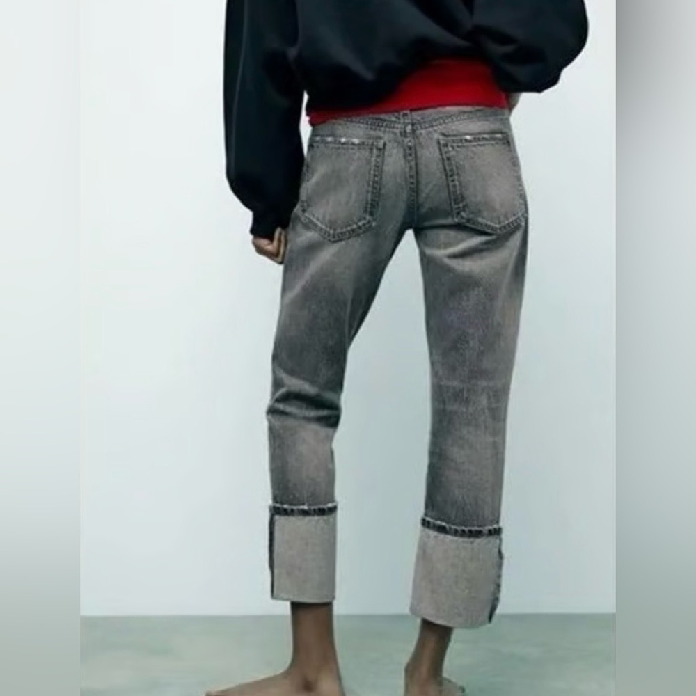 Zara Gray Ankle-Cropped Women's Jeans